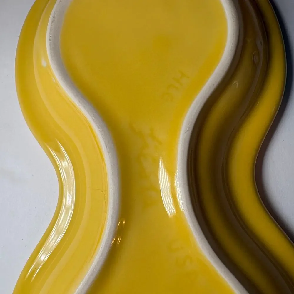 Fiesta Fiestaware Sugar & Creamer Set w Figure 8 Tray Yellow & Blue Mix n Match